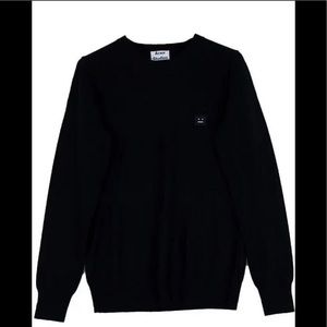 ACNE STUDIOS Cashmere Smile Face Sweater Black